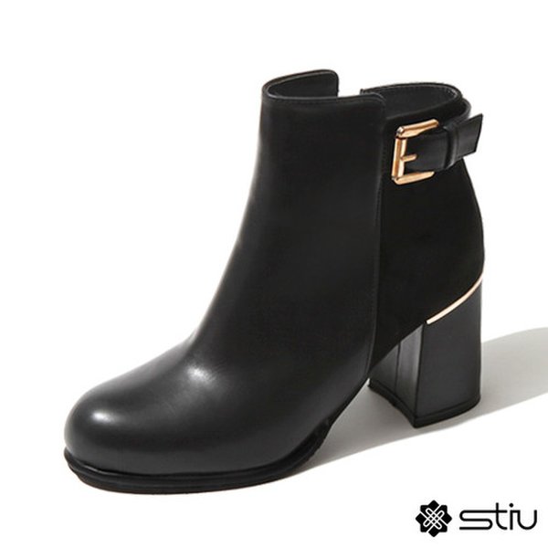 STIU Shinsegae Uijeongbu point suede mix buckle 8c